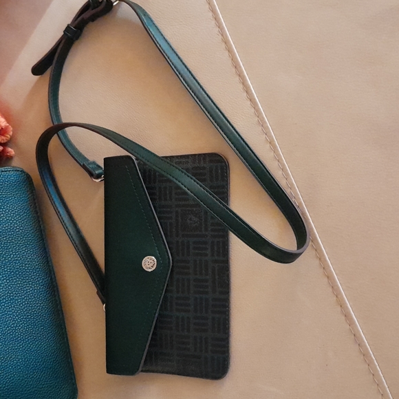 🌺ANNE KLEIN HUNTER GREEN Crossbody with REMOVABLE SMALLER PURSE - Picture 7 of 13